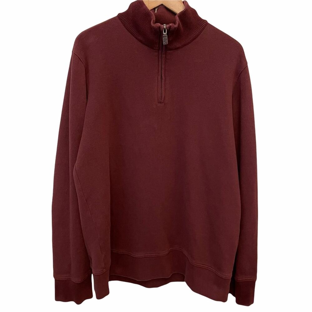 Eddie Bauer 1/4 Zip Mock Neck Pullover Large Tall